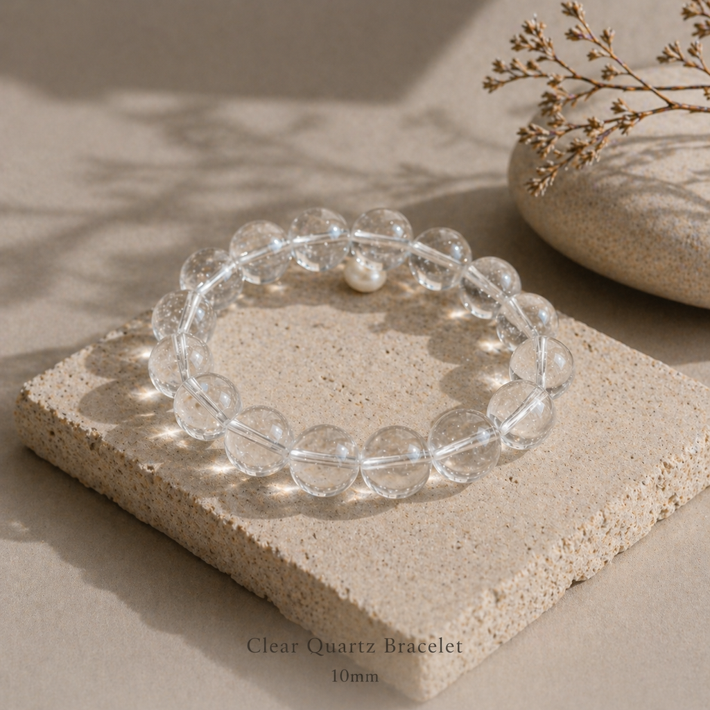 Clarity Quartz Bracelet — 10mm