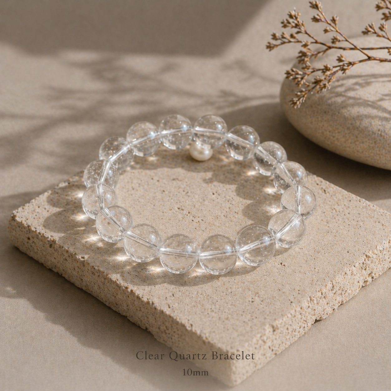 Clarity Quartz Bracelet — 10mm