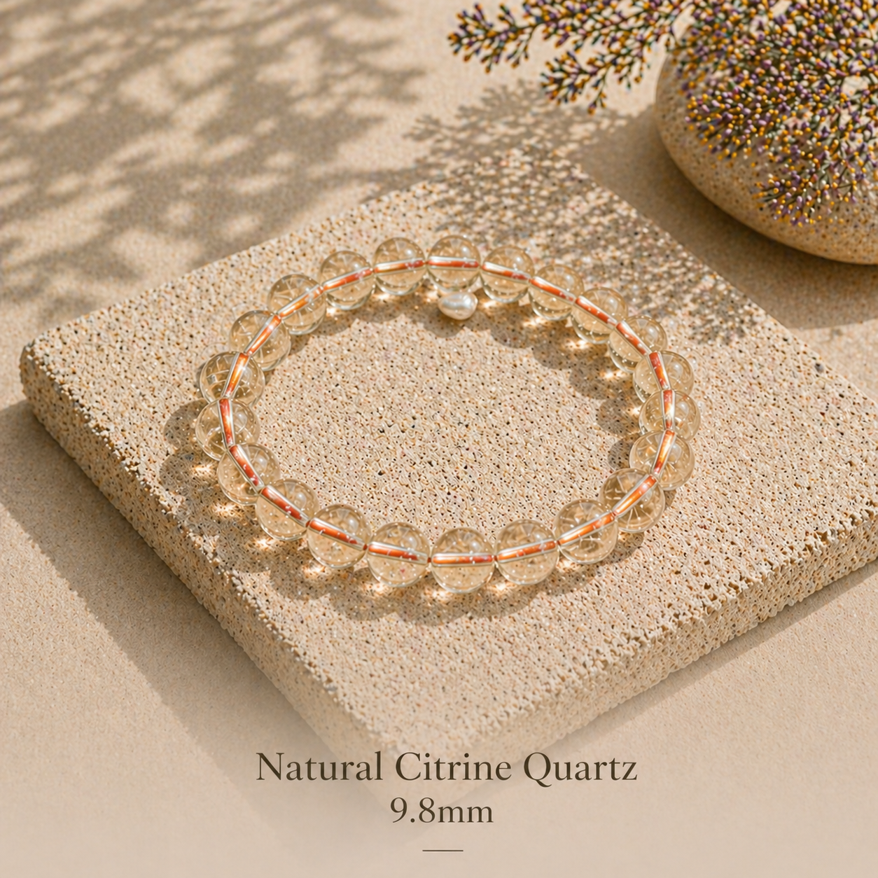 Natural Citrine Quartz - 9.8mm
