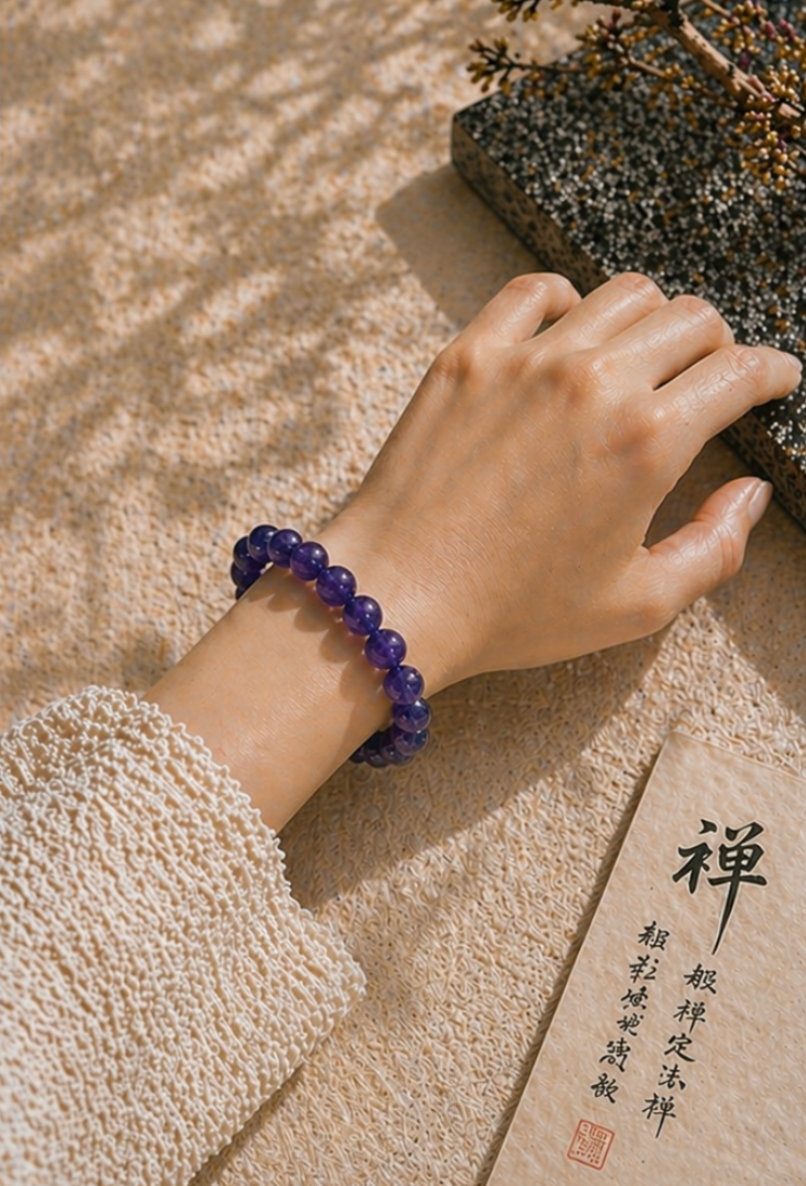 Natural Amethyst Bracelet - 10mm