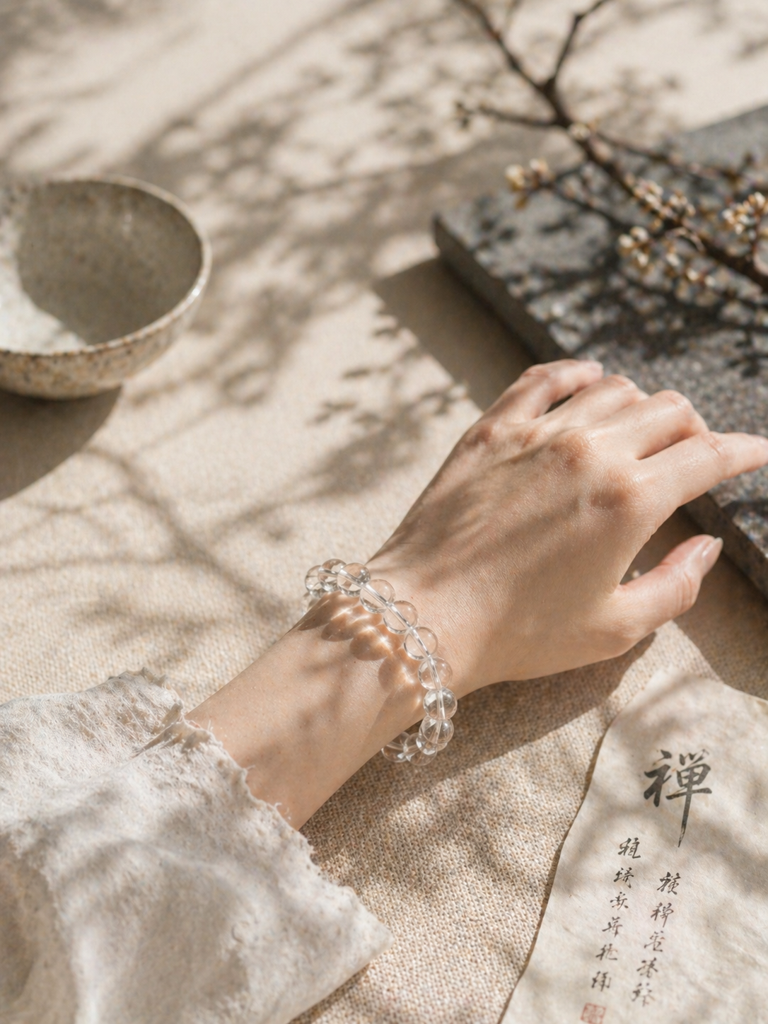 Clarity Quartz Bracelet — 10mm
