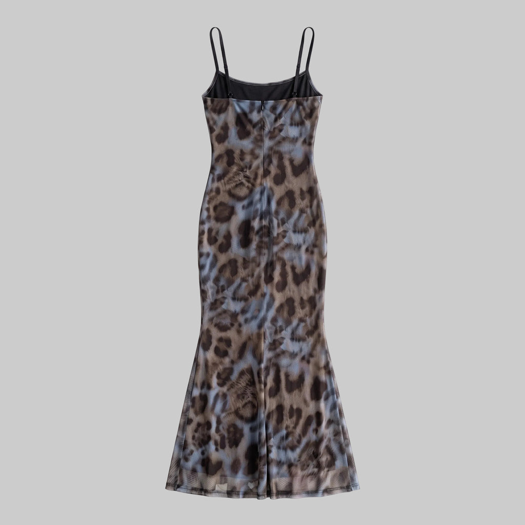 Selene Lace Leopard Maxi Dress