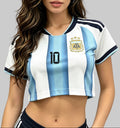 Argentina Home Soccer Crop Top Jersey Shirt (2026 Messi Edition)
