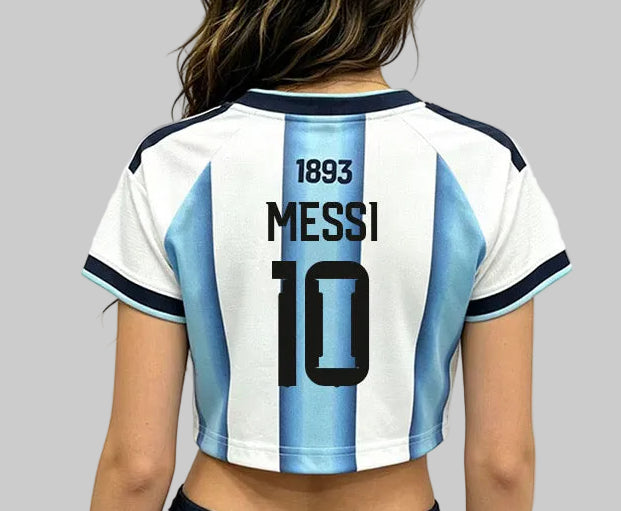 Argentina Home Soccer Crop Top Jersey Shirt (2026 Messi Edition)