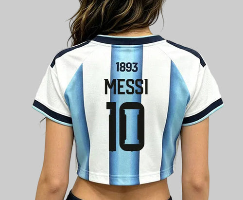 Argentina Home Soccer Crop Top Jersey Shirt (2026 Messi Edition)