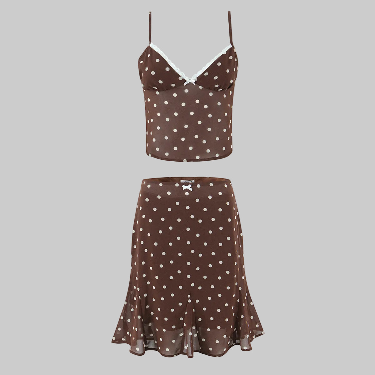 Mathilde French Vintage Polka Dot Two-Piece Set