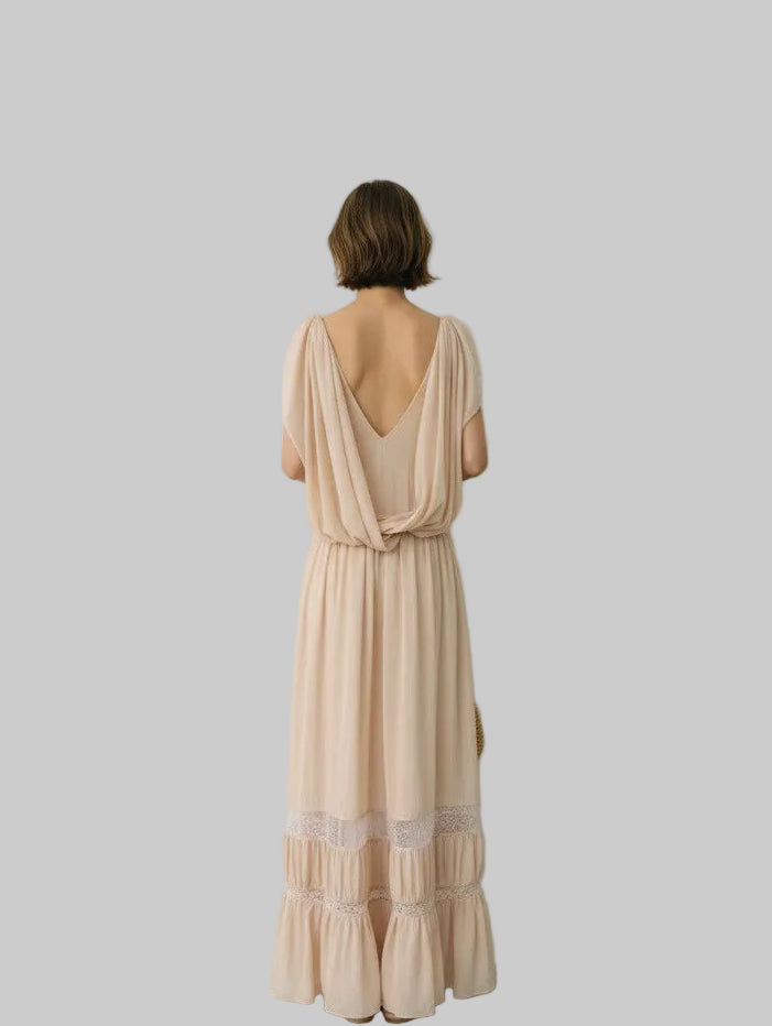 Riviera Draped Back Dress