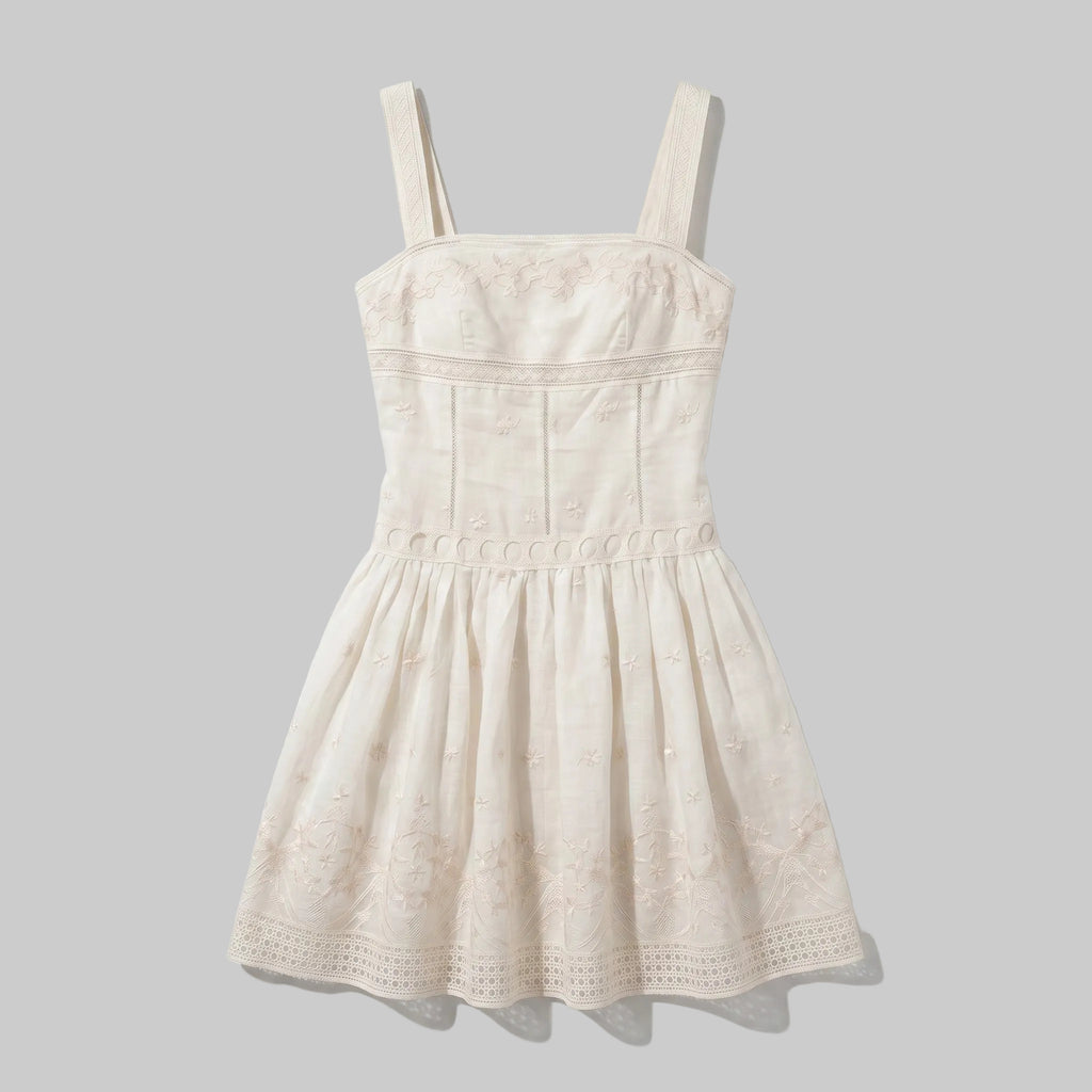 Elowen Floral Lace Embroidered Mini Dress