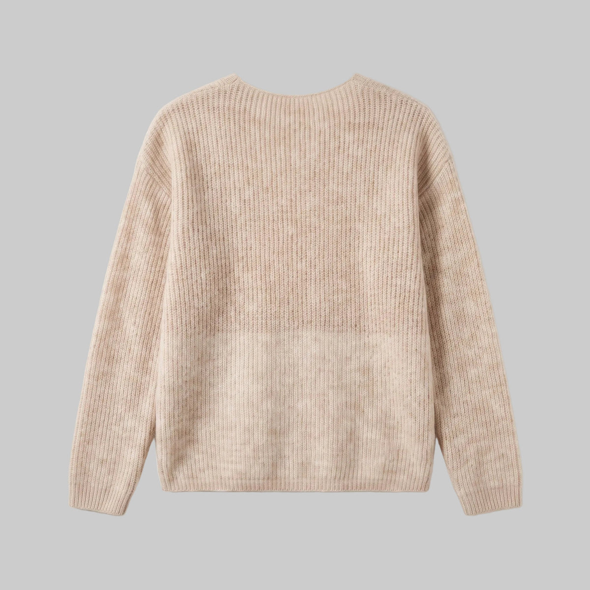 Elodie oatmeal sequin knit sweater with soft textured knit and subtle sequin details