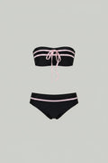 Balletcore Strapless Two-Piece Swimsuit - Pink & Black