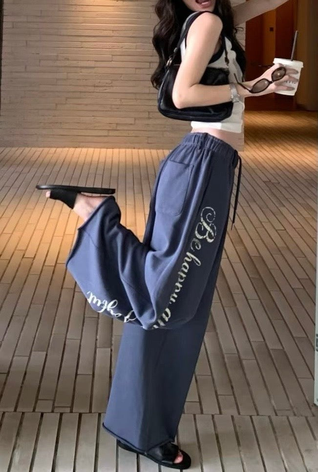 Loose Wide-Leg Cut Pants