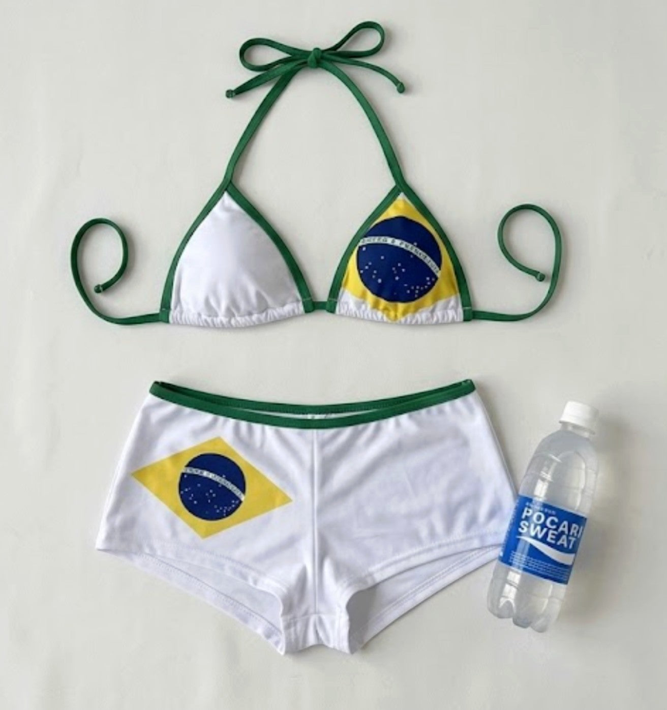 Brazil Core Flag Print Bikini Set