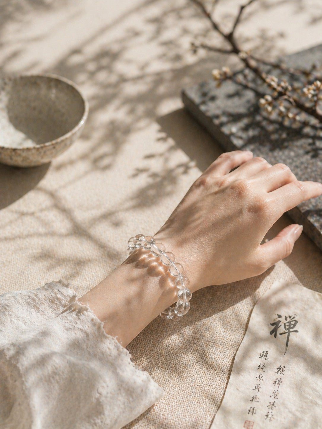 Clarity Quartz Bracelet — 10mm