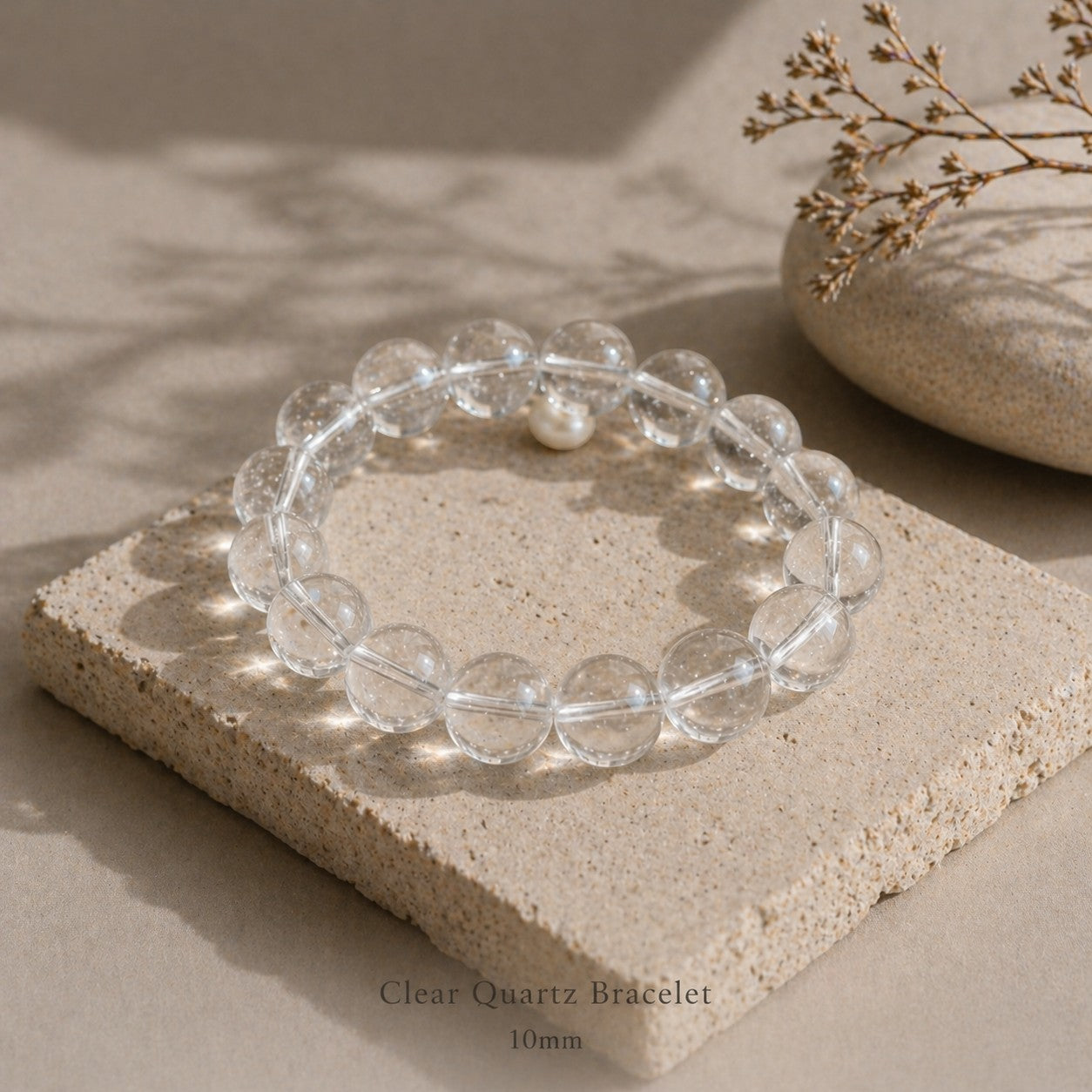 Clarity Quartz Bracelet — 10mm