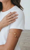 Organic Golden Droplet Open Armlet