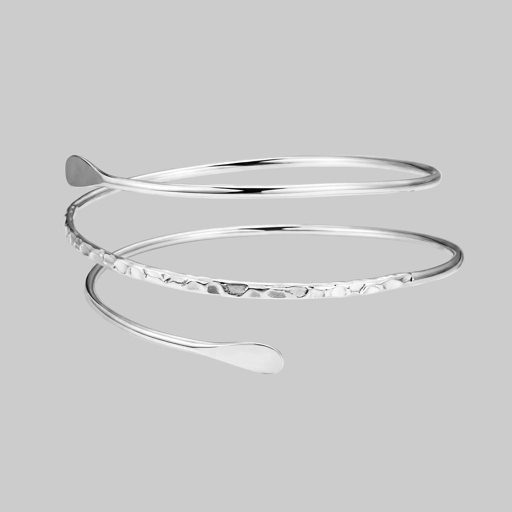 Hammered Spiral Upper Arm Cuff