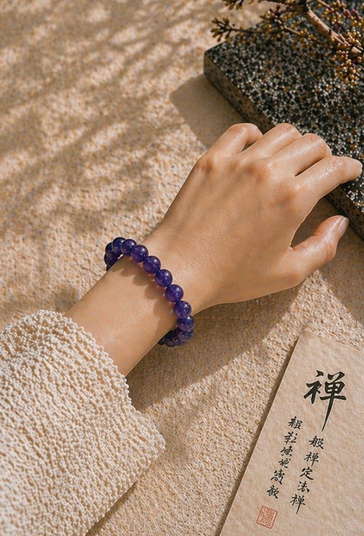 Natural Amethyst Bracelet - 10mm