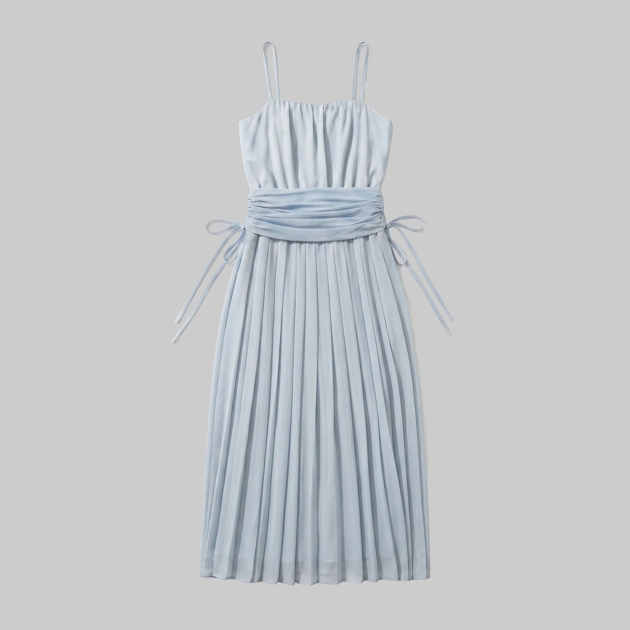Pleated Drop Waist Cami Maxi Dress