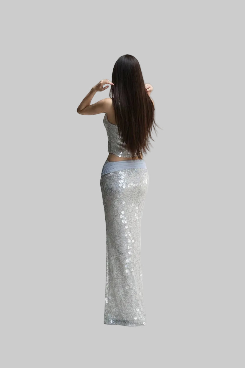 Mermaidcore Shimmering Sequin Tube Top