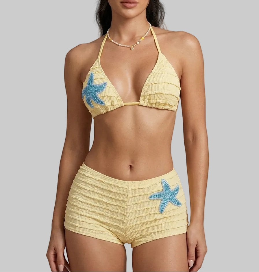 Sunkissed Starfish Ruched Bikini Set