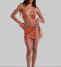 Sunset Glaze Sequin Tassel Bikini Set