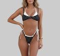 Vintage Malibu Layered Polka Dot Bikini Set