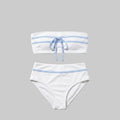 Balletcore Bandeau Bikini Set with Contrast Trim