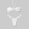Sweet Chiffon Rose Bikini Set