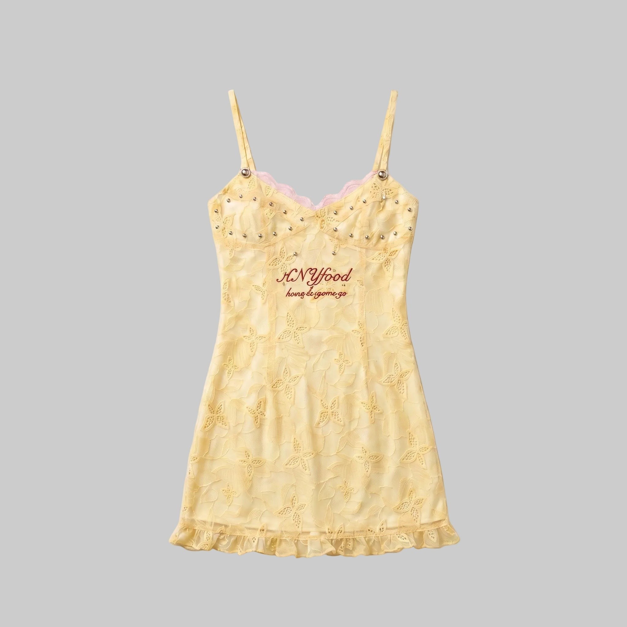 Y2K Edgy Coquette Graphic Lace Mini Dress