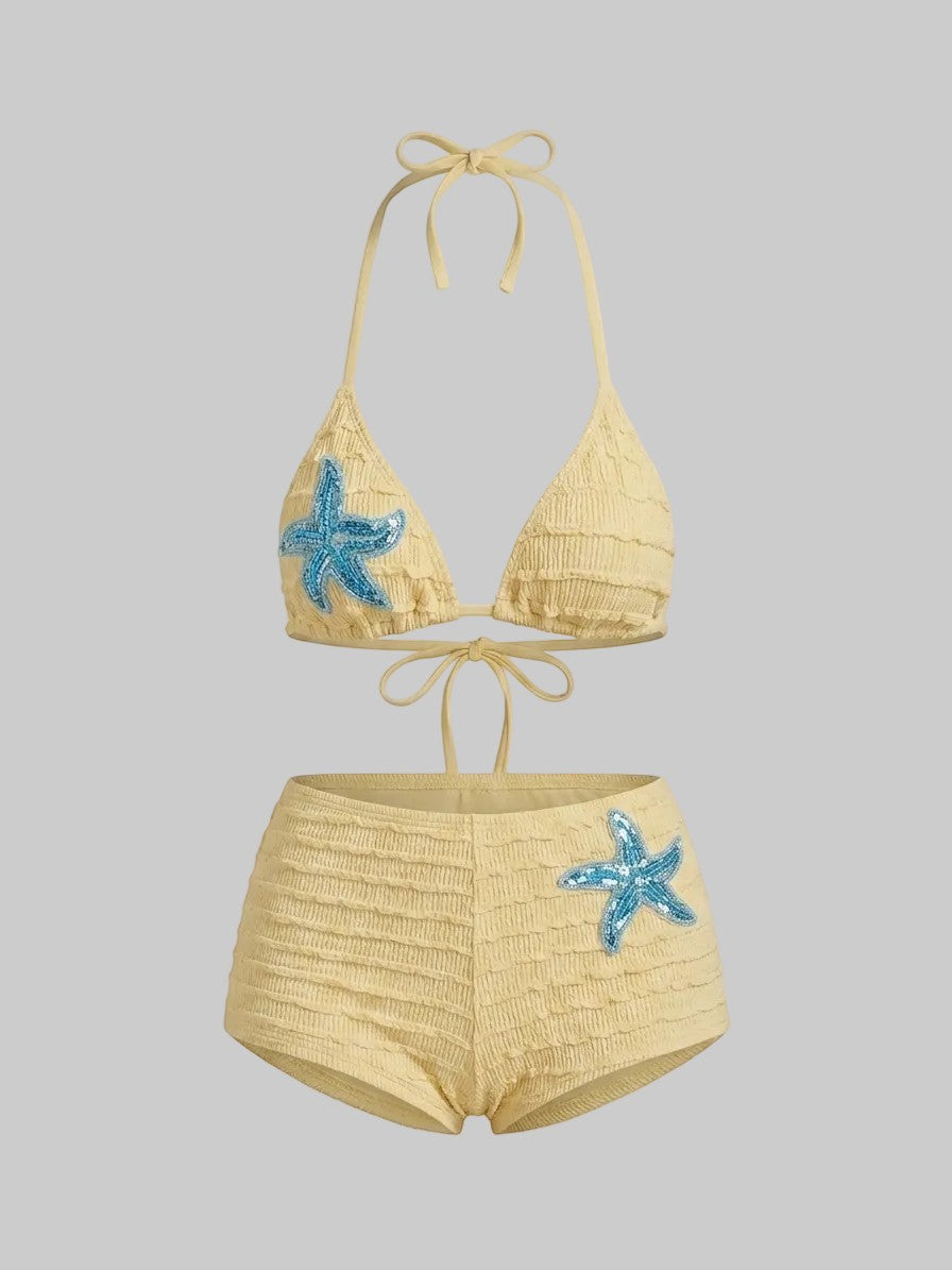 Sunkissed Starfish Ruched Bikini Set